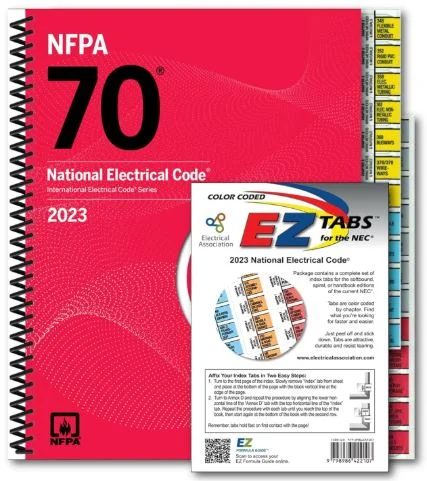 Nec Code National electrical code 2023 edition spiral bound with EZ index Tab